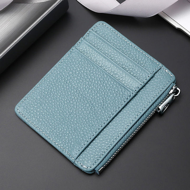 Premium Leather Zip-Around Card Case Bowlift