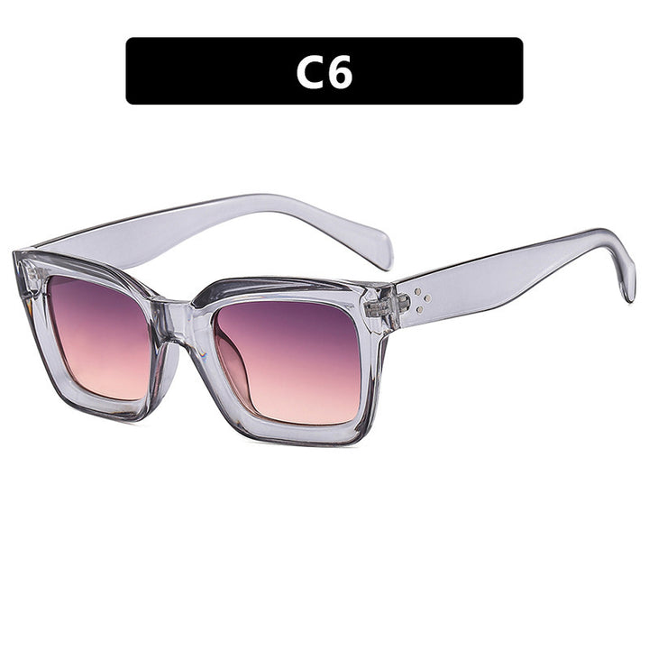 Women's fashionable square sunglasses with narrow frame Bowlift
