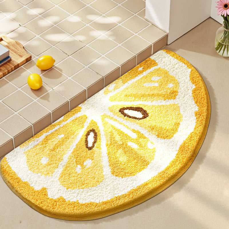 Playful Fruit-Themed Bath Rug Bowlift