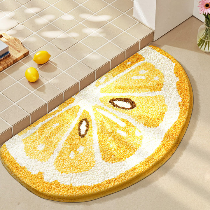 Playful Fruit-Themed Bath Rug Bowlift