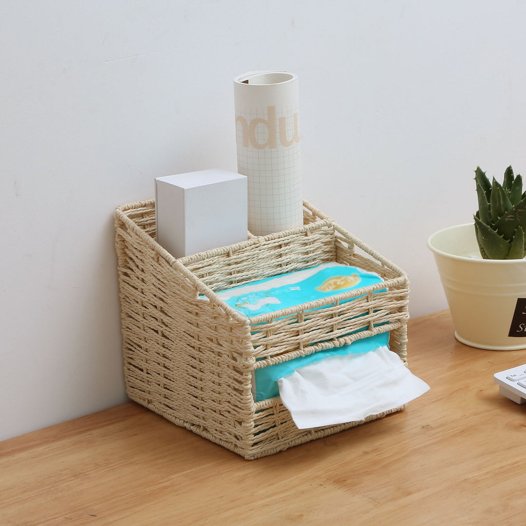 Ladies Storage Basket in Natural Woven Look Bowlift