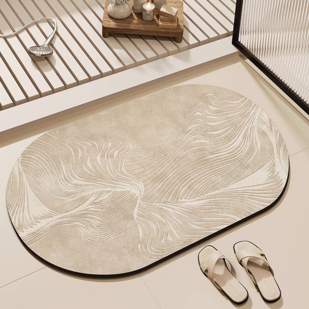 Elegant Oval Bathroom Mat Bowlift