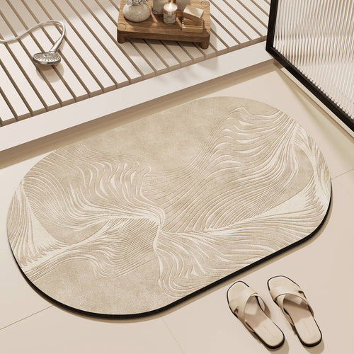 Elegant Oval Bathroom Mat Bowlift