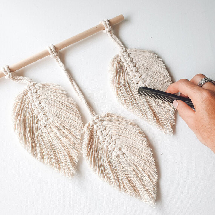 Decorative Leaf Macrame Wall Hanging Bowlift
