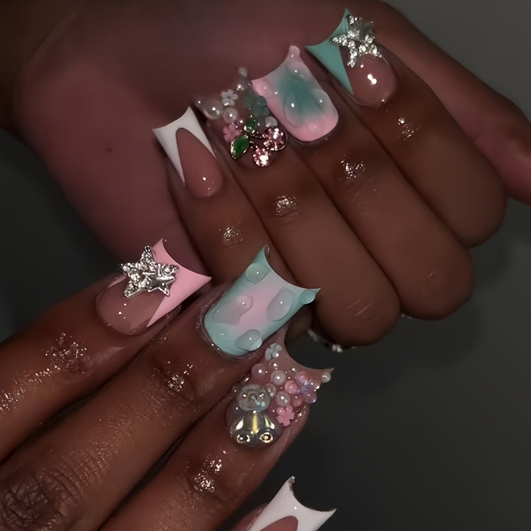 Decorative Resin Nail Art Extensions Bowlift