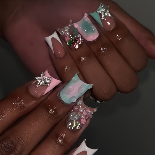 Decorative Resin Nail Art Extensions Bowlift