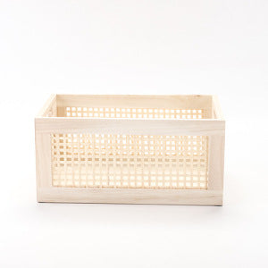 Practical storage basket made of wood