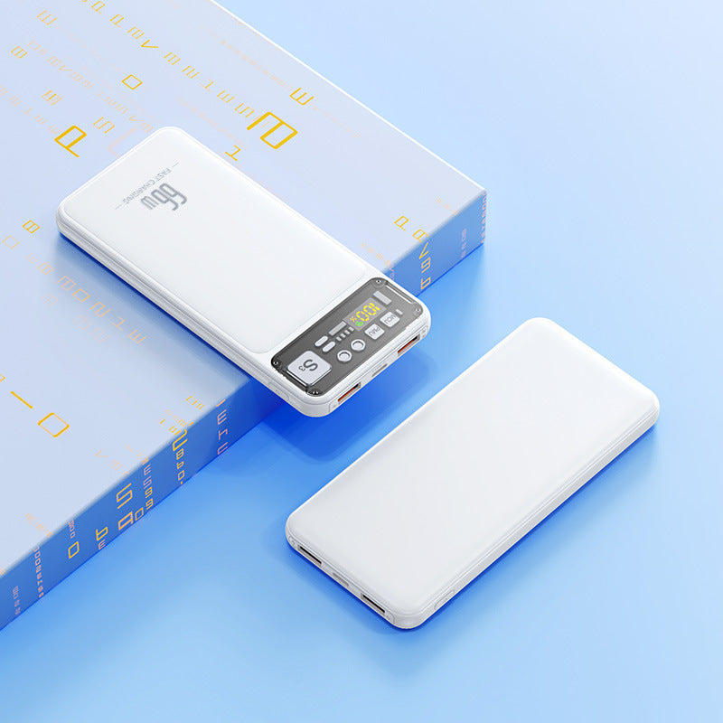 Power bank with integrated cable system and digital charging display Bowlift