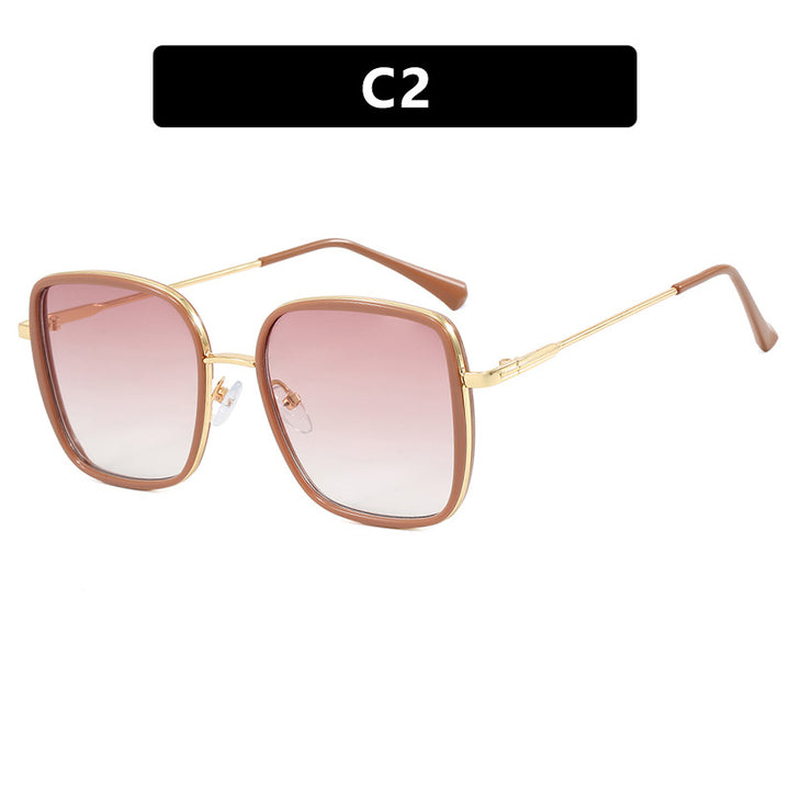 Women's oversized sunglasses with elegant metal frame and polarized lenses Bowlift