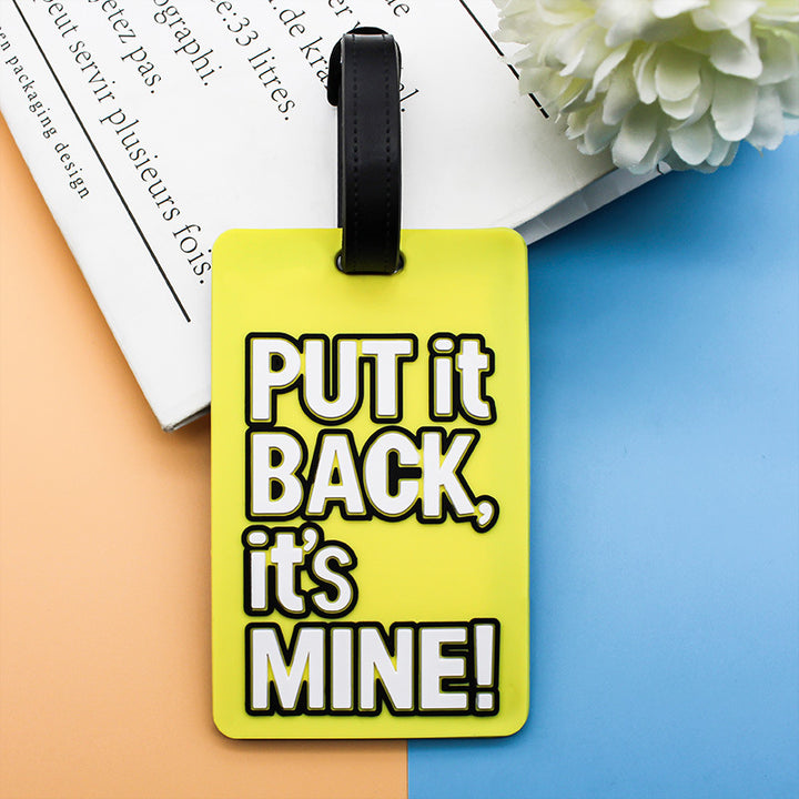 Unisex Luggage Tag with Humorous Saying Bowlift