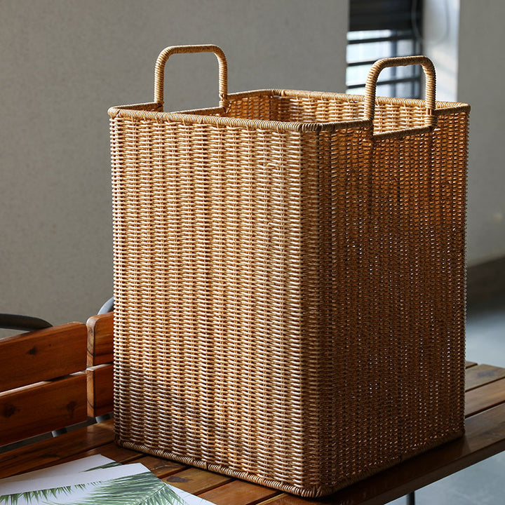 Handwoven Storage Bin with Sturdy Handles Bowlift