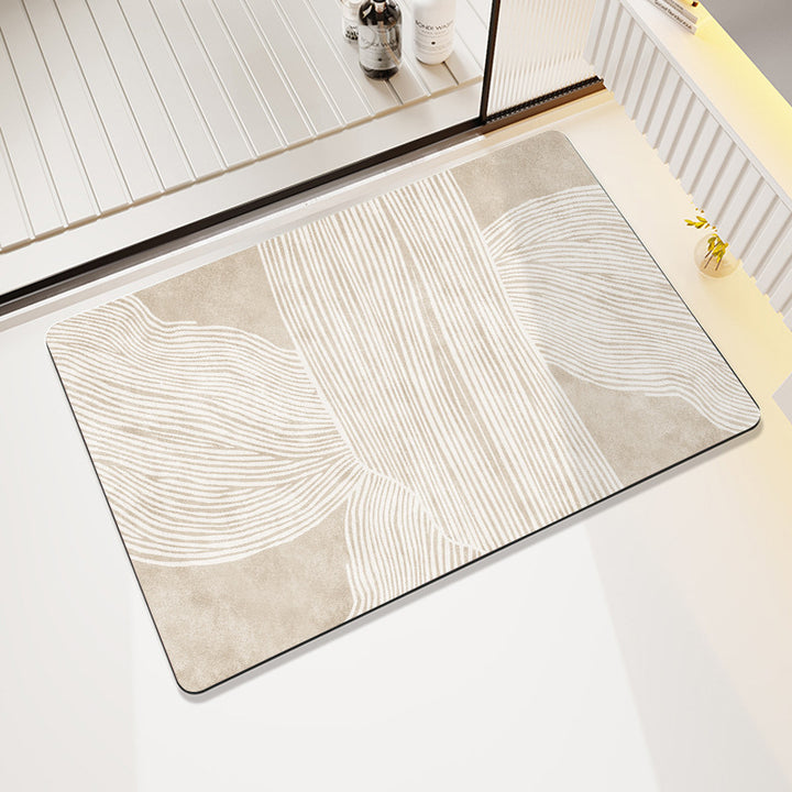 Abstract Geometric Design Bath Mat Bowlift