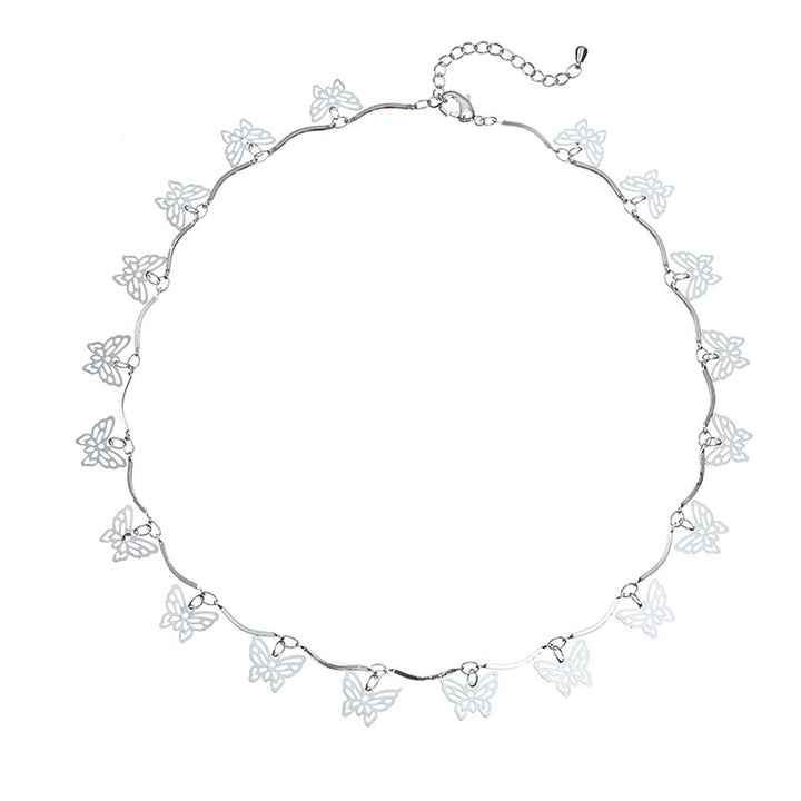 Butterfly Design Choker Necklace Bowlift