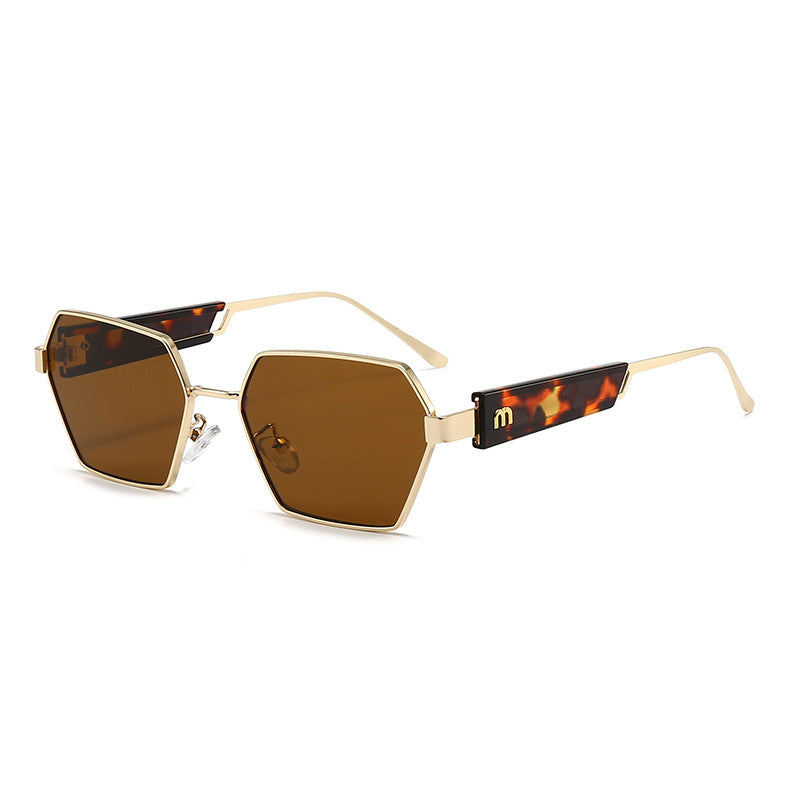 Women's Hexagon Sunglasses with Luxurious Metal Accents Bowlift