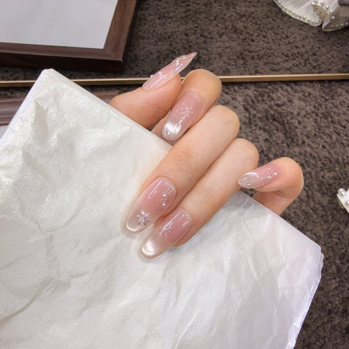 Elegant French Tip Press-On Nails Bowlift