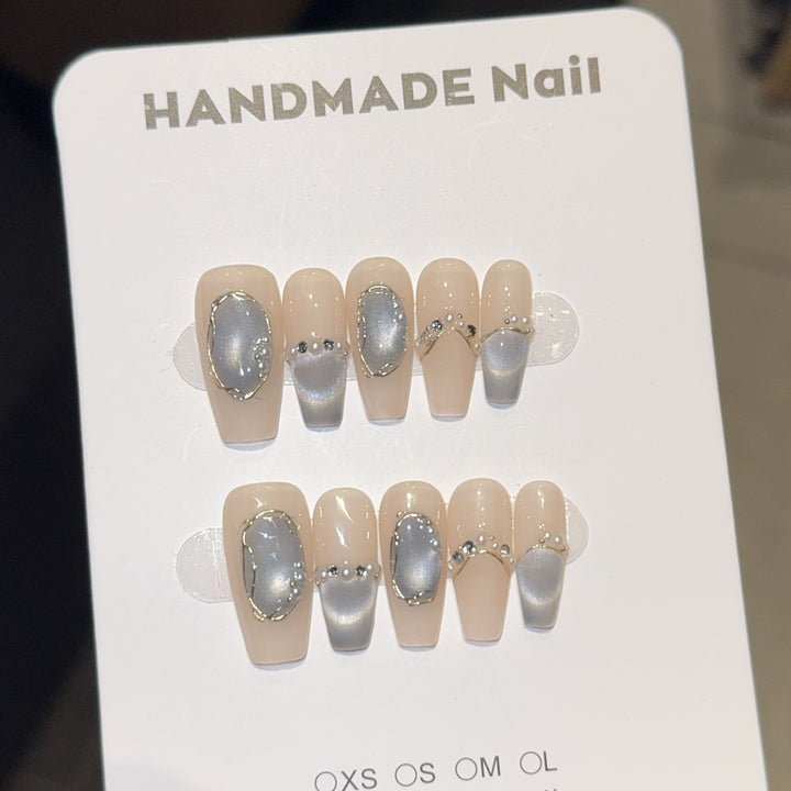 Elegant Nail Tips with Glitter Accents Bowlift