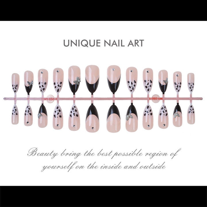 Artistic Press-On Nail Set with Elegant Designs Bowlift