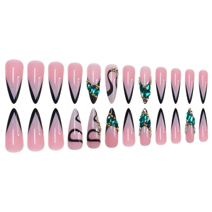 Glamorous Stiletto Nail Extensions Bowlift