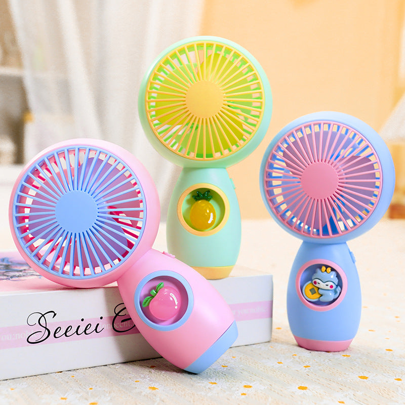 Women's Portable Mini Hand Fan with Playful Animal Design Bowlift