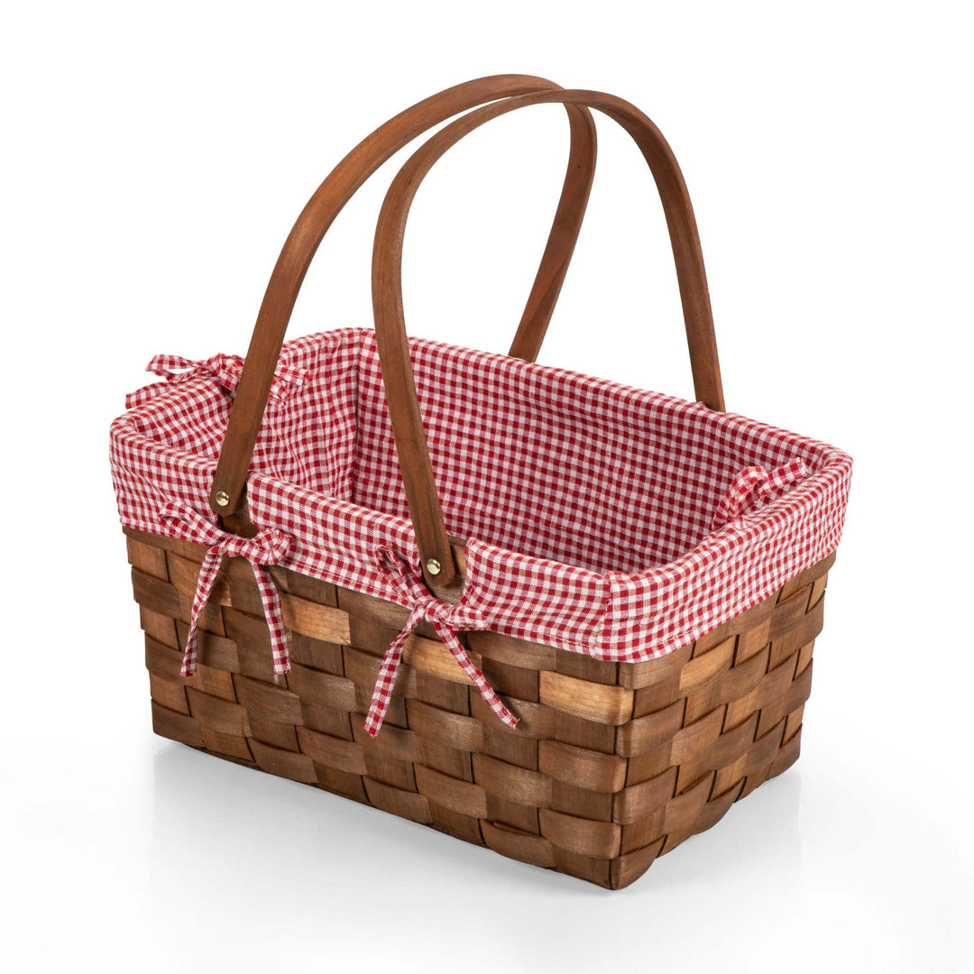 Women's basket with beautiful checked fabric lining Bowlift