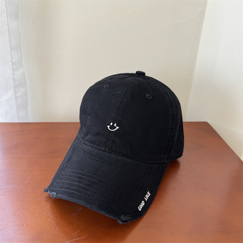 Women's Casual Smile-Embroidered Cap Bowlift