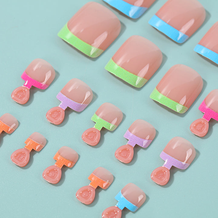 Creative nail set with colorful artificial nails Bowlift