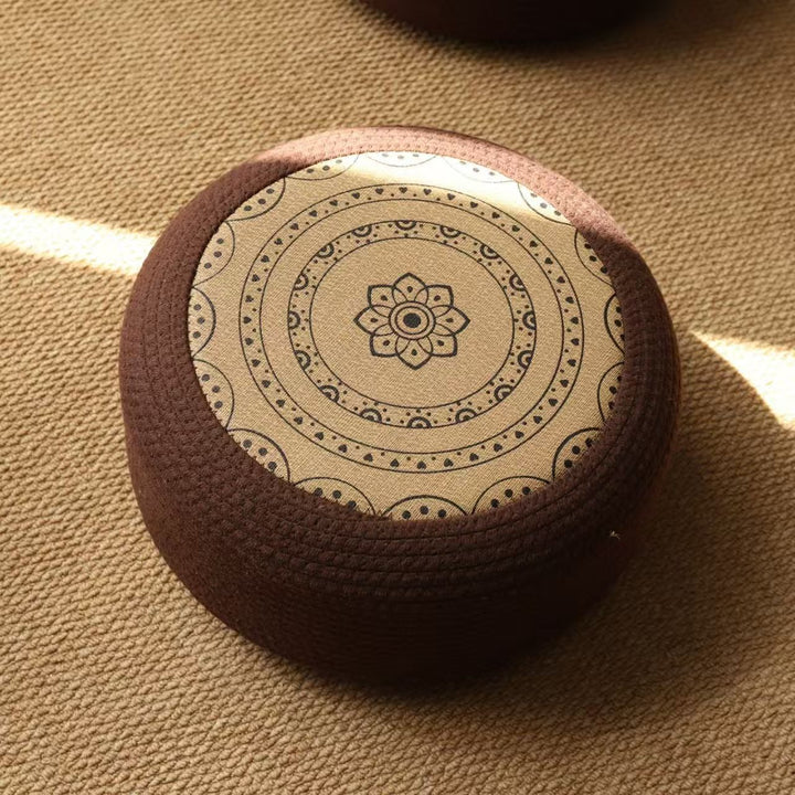 Decorative seating pouf with stylish floral design Bowlift