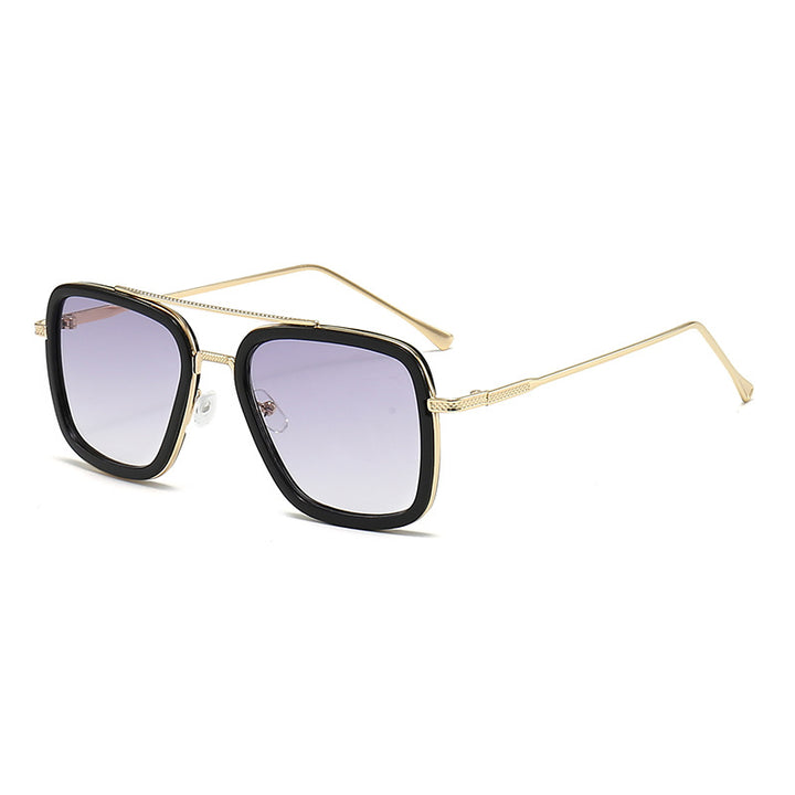 Women's fashionable square sunglasses with glamorous metal frame Bowlift
