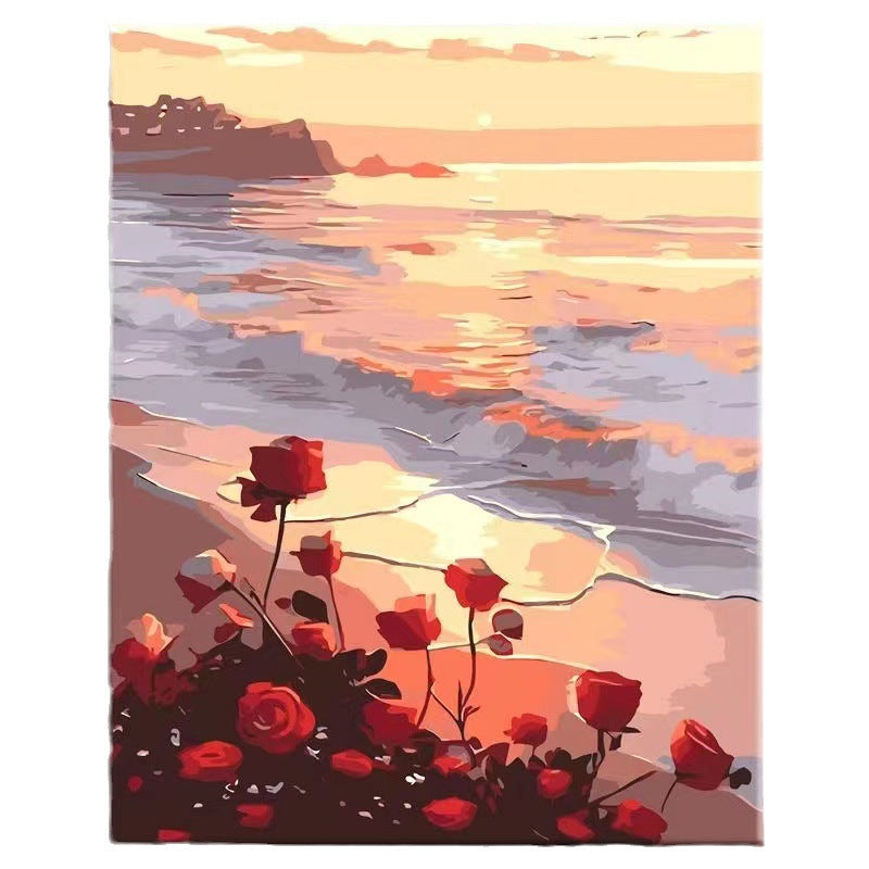 Floral Landscape Canvas Art Bowlift