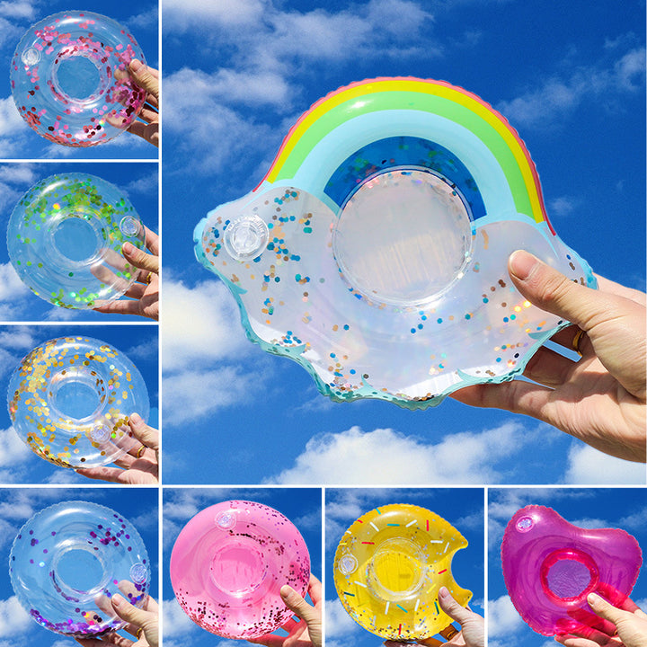 Ladies Inflatable Swimming Ring with Floral Design Bowlift