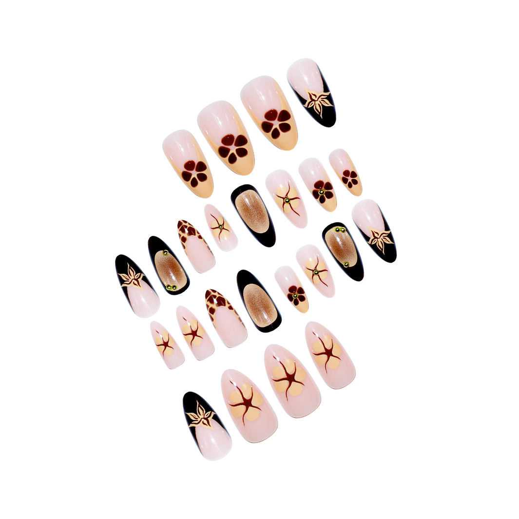 Elegant Artistic Almond-Shaped Nail Extensions Bowlift