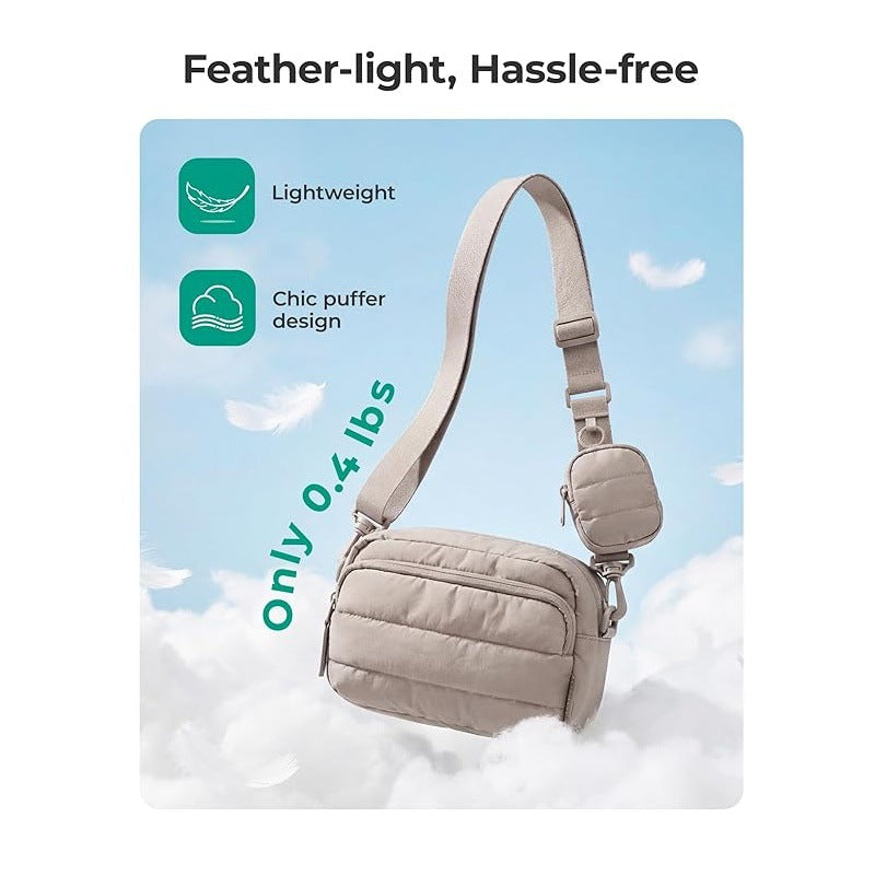 Fashionable shoulder bag with multifunctional compartments Bowlift