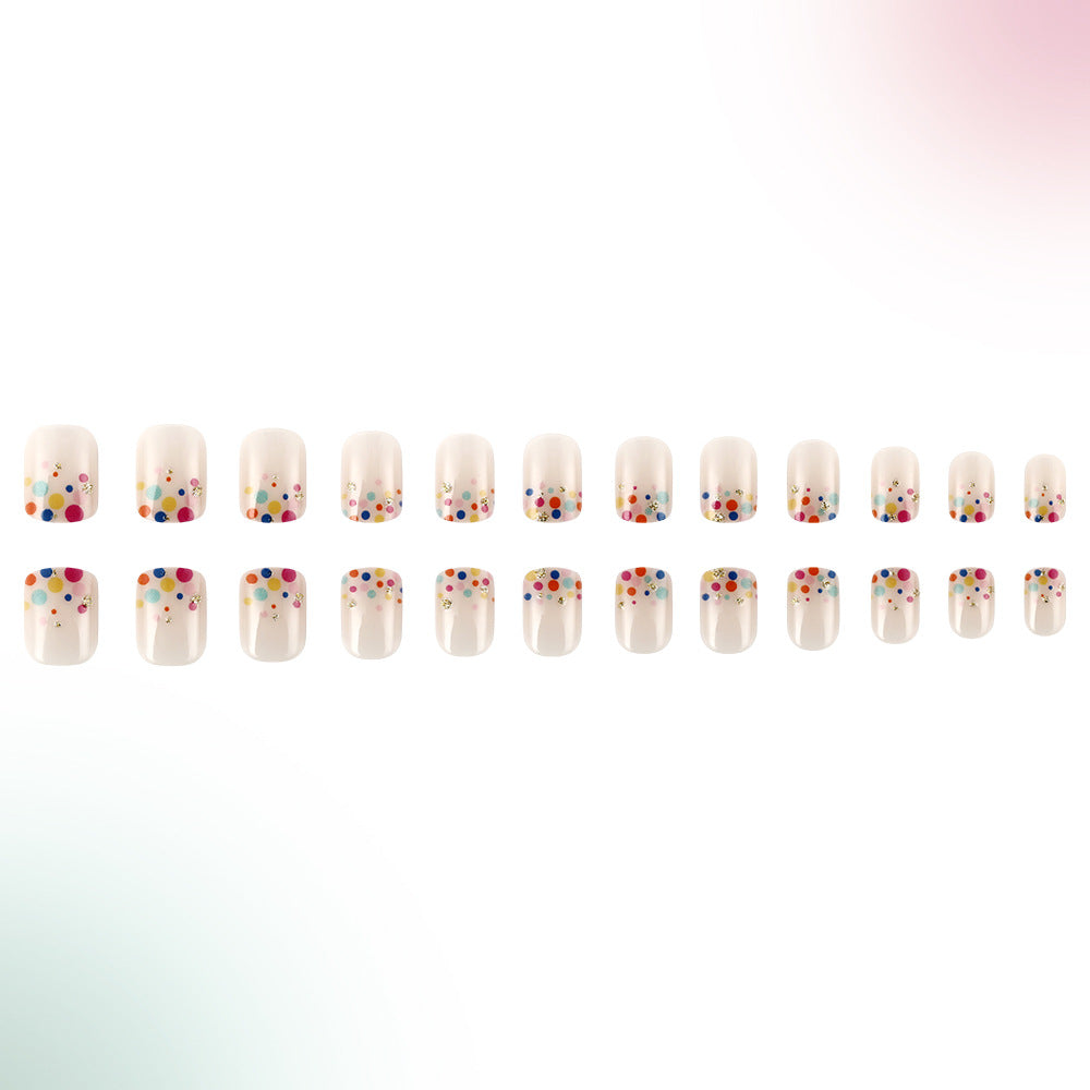 Colorful Dotted Gel Nail Art Set Bowlift