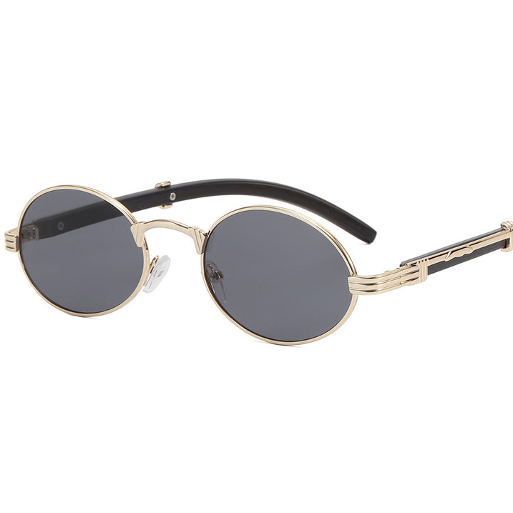 Women's round designer sunglasses with innovative metal frame Bowlift
