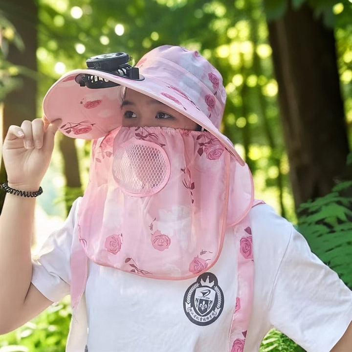 UV protection sun hat with removable insect net and breathable air vent Bowlift