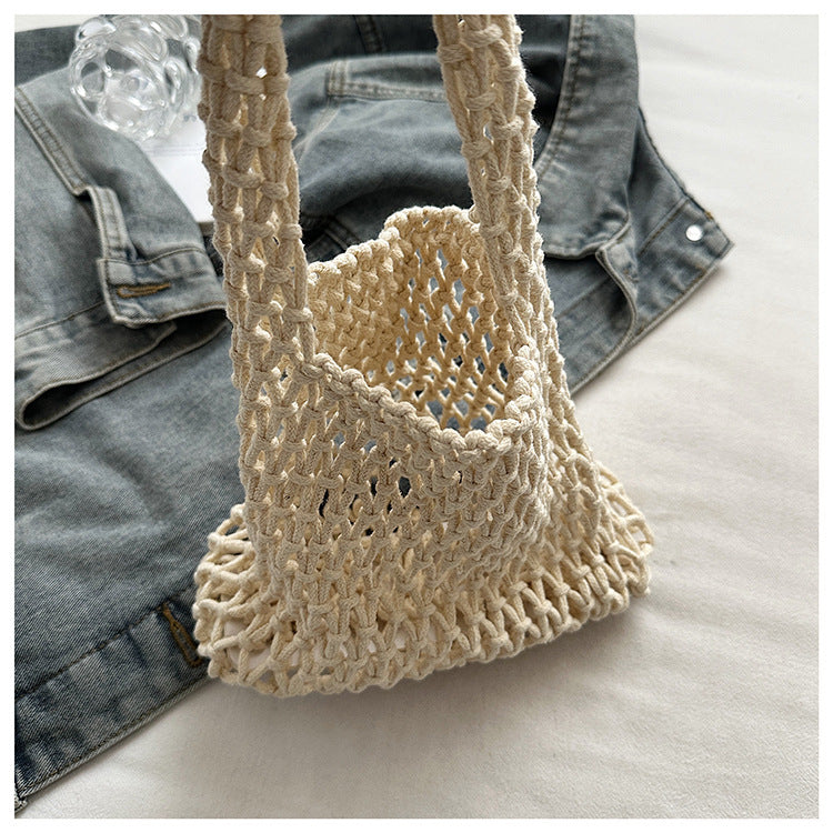 Hand-knotted tote bag with breathable structure Bowlift