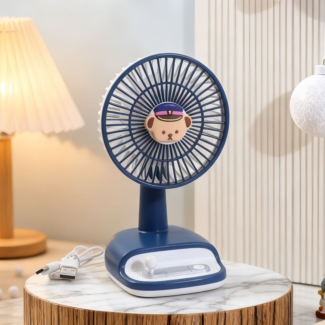 Ladies Portable USB Table Fan with Flexible Tilt Angle Bowlift