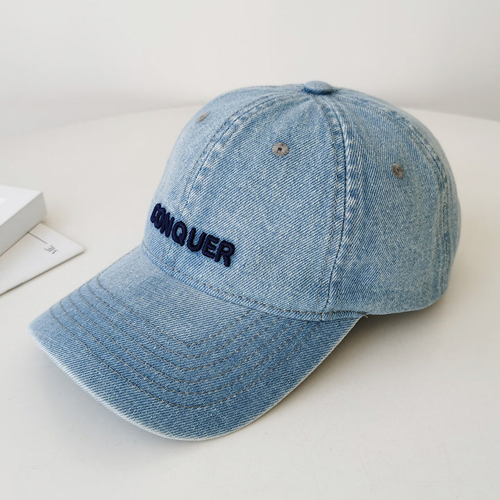 Women's Embroidered Casual Denim Cap Bowlift