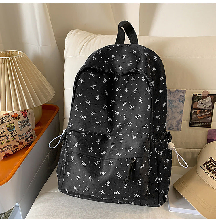 Cute Floral Print Backpack Bowlift