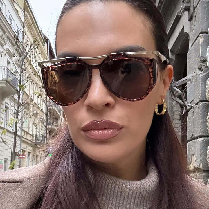 Women's Cat-Eye Sunglasses with Unique Design and Protective Lenses Bowlift