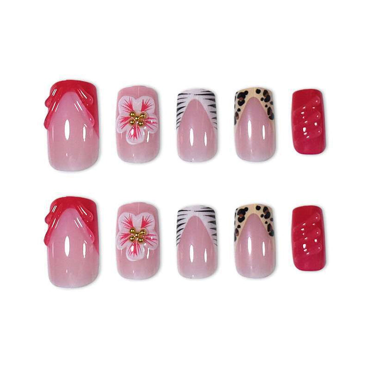 Creative Floral Press-On Nail Art Set Bowlift