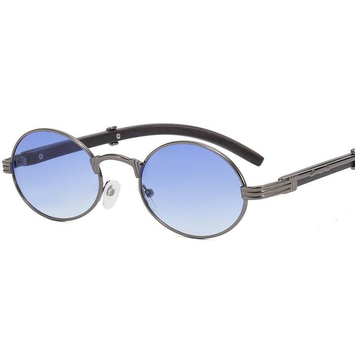 Women's round designer sunglasses with innovative metal frame Bowlift