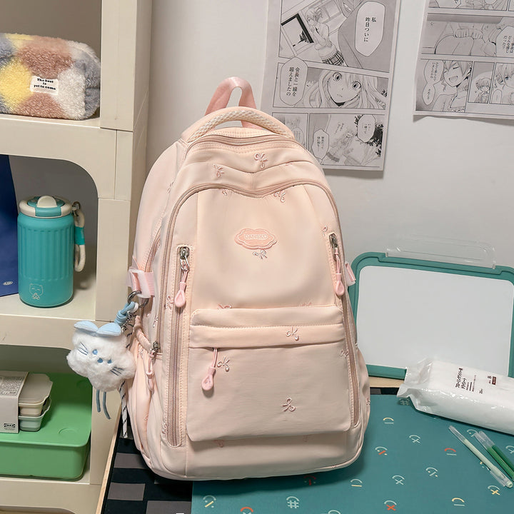 Floral Embroidered Backpack Bowlift