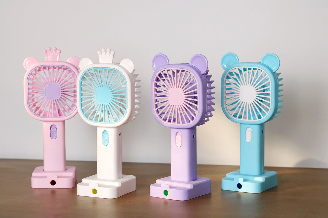 Unisex Portable Hand Fan with Cute Animal Design Bowlift