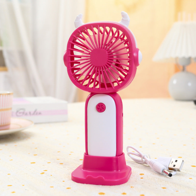 Women's Portable Mini Fan with Playful Design and Flexible Tilt Bowlift