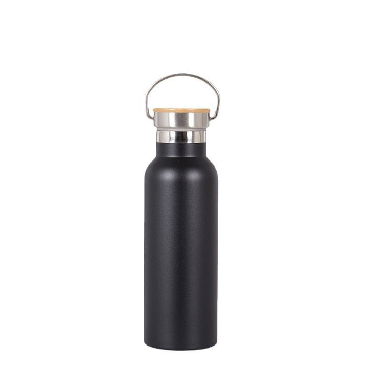 Women's Stainless Steel Water Bottle with Bamboo Lid and Carrying Handle Bowlift