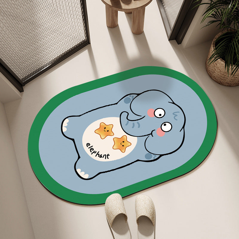 Plush Cartoon-Themed Area Mat