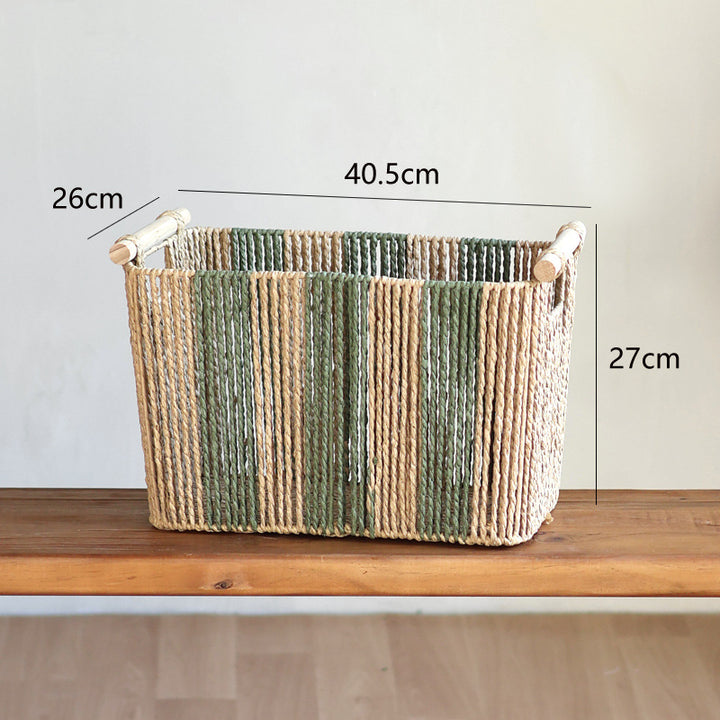 Handcrafted storage basket with natural fiber Bowlift