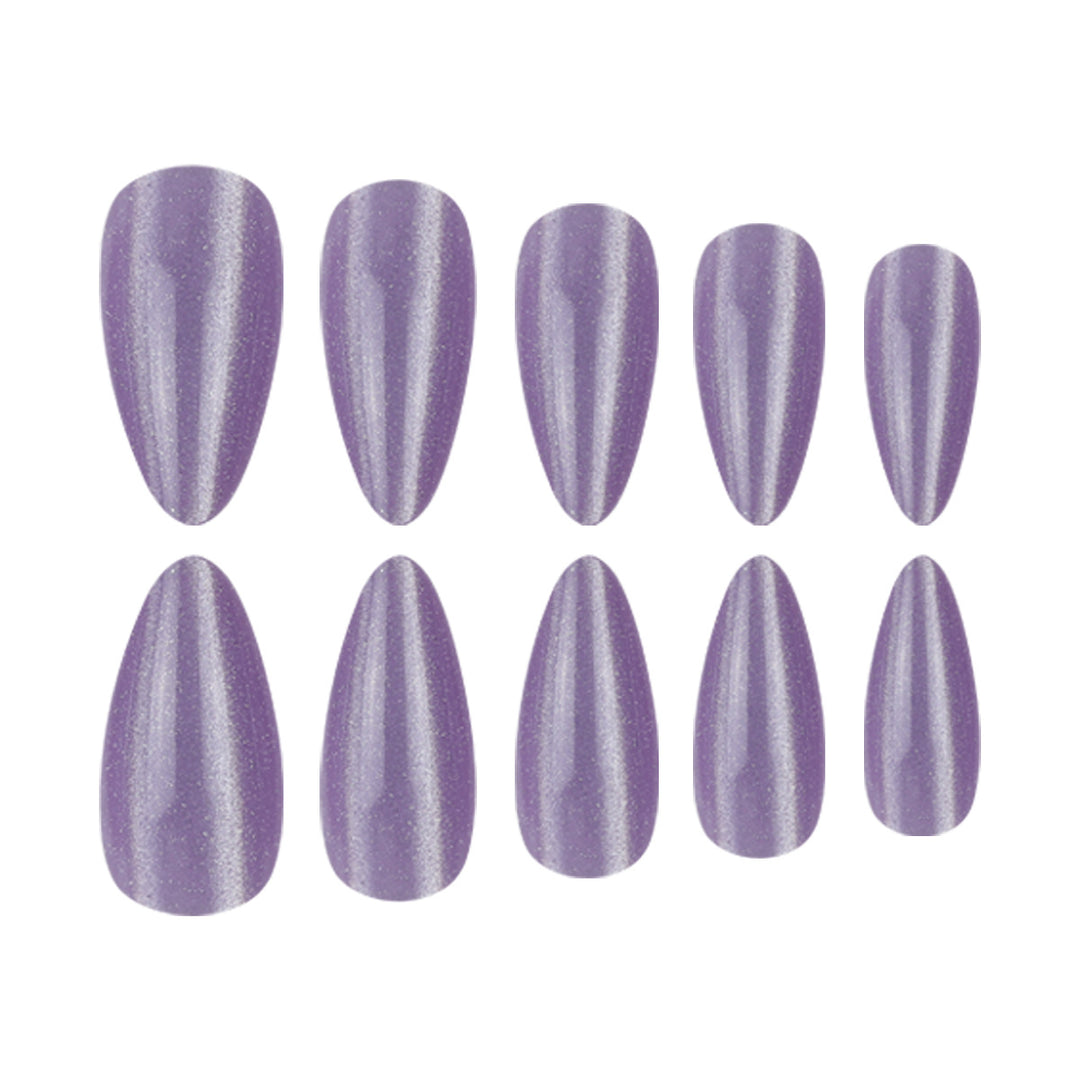 Long Glossy Stiletto Press-On Nails Bowlift