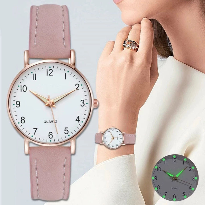 Minimalist Quartz Analog Leather Strap Casual Wrist Watch Bowlift